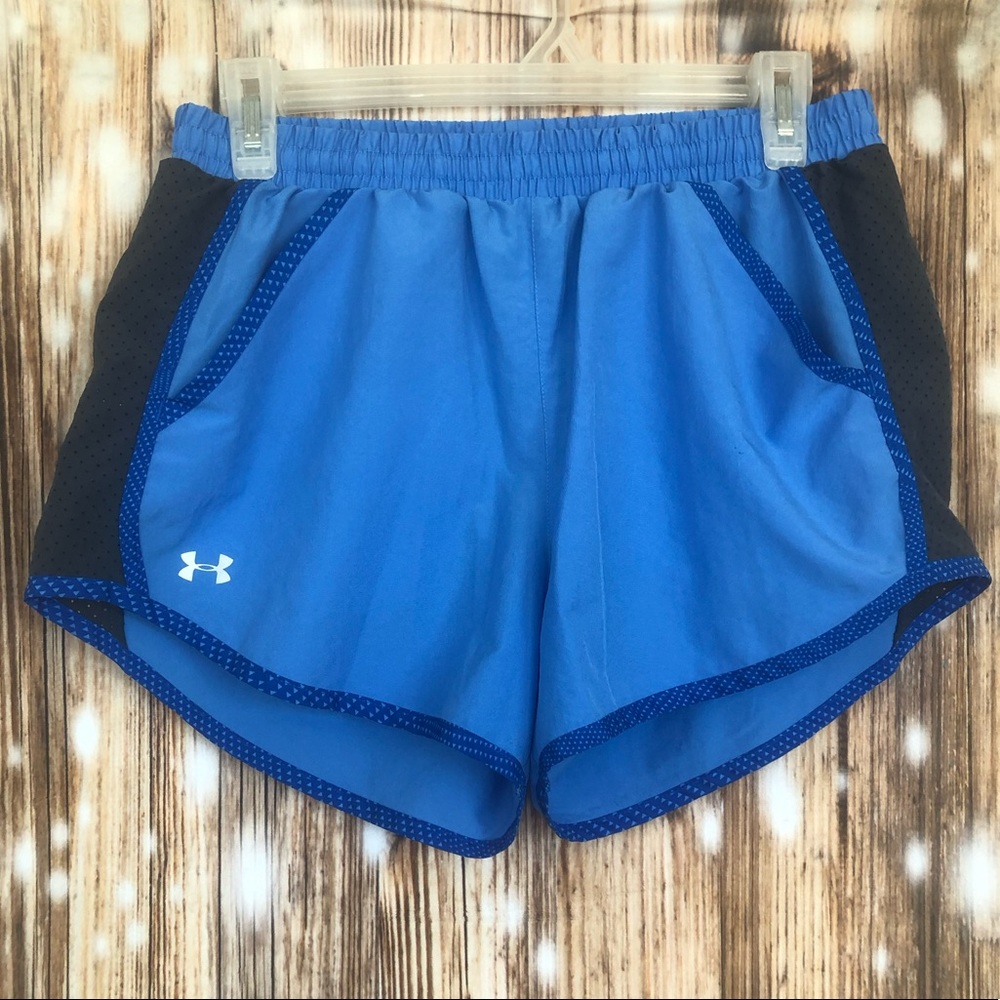Women's Blue Lined Under Armour Running Shorts